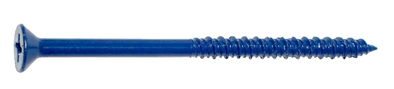 Midwest Fastener 09284 Screw, 1/4 in Thread, 4 in L, High-Low Thread, Flat Head, Phillips Drive, Sharp Point, Steel