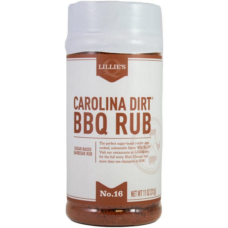 Lillie's Q LQ00102-C Carolina Dirt BBQ Rub, Sweet, Smoky, 6 oz Jar