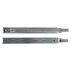 Knape & Vogt True-Trac Series TT100RP 450 Drawer Slide, 100 lb, Side Mounting, 450 mm L Rail, Steel, Zinc