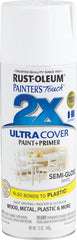 2X Ultra Cover 334098 Spray Paint, Semi-Gloss, White, 12 oz, Can
