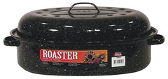 Granite Ware F0508-2 Roaster, 10 lb Capacity, Porcelain/Steel, Black, Dark Enamel, 15 in L, 10 in W, 6-1/4 in H