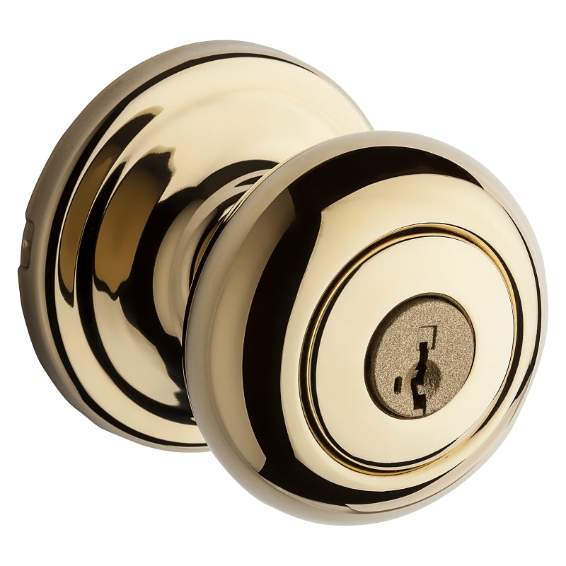 Kwikset Signature Series 740H3SMT 6AL/RCS Keyed Entry Knob, Metal, Polished Brass