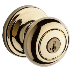 Kwikset Signature Series 740H3SMT 6AL/RCS Keyed Entry Knob, Metal, Polished Brass