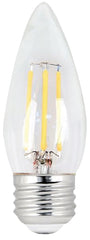 Feit Electric BPETC40/827/LED/2 LED Lamp, Specialty, Torpedo Tip Lamp, 40 W Equivalent, E26 Lamp Base, Dimmable, Clear