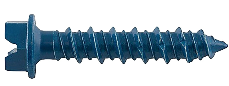 DeWALT UltraCon+ Series DFM12720 Concrete Screw Anchor, 1/4 in Dia, 1-1/4 in L, Carbon Steel, Zinc Stalgard