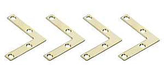 National Hardware V117 Series N190-876 Corner Brace, 2 in L, 3/8 in W, 2 in H, Steel, Brass, 0.07 Thick Material