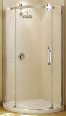 Maax Olympia Series 105960-R-000-001 Shower Kit, 36 in L, 36 in W, 78 in H, Acrylic, Chrome, Round, 8 mm Glass