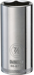 DeWALT DWMT88971OSP Drive Socket, 7/8 in Socket, 3/8 in Drive, 6-Point, Vanadium Steel, Polished Chrome