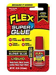 Flex Seal SGLIQ10BT Super Glue, Liquid, Clear, 10 g Bottle
