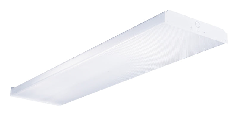 Eaton Lighting WS432R Wrap Fixture, 120 V, 128 W, 4-Lamp, T8 Bulb, Acrylic Fixture, White Fixture