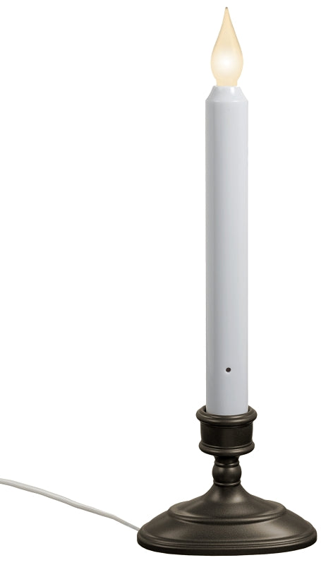 Xodus Innovations FPC1570A Window Candle, 11 in H Candle, Aged Bronze/White Candle, LED Bulb, Aged Bronze Holder