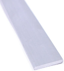 M-D 61051 Flat Bar, 1 in W, 72 in L, 1/8 in Thick, Aluminum, Mill, 6063 Grade
