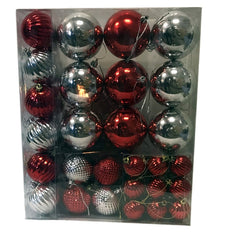 Hometown Holidays 99101 Christmas Ornament Kit, Assorted Sizes H, PVC, Red/Sliver