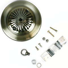 Jandorf 60215 Canopy Kit, Ceiling, Traditional, Antique Brass, For: Outlet Box and Hang Ceiling Fixture