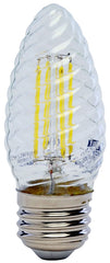 Feit Electric BPF1560/850/FILED LED Bulb, Decorative, F15 Lamp, 60 W Equivalent, E26 Lamp Base, Dimmable, Clear