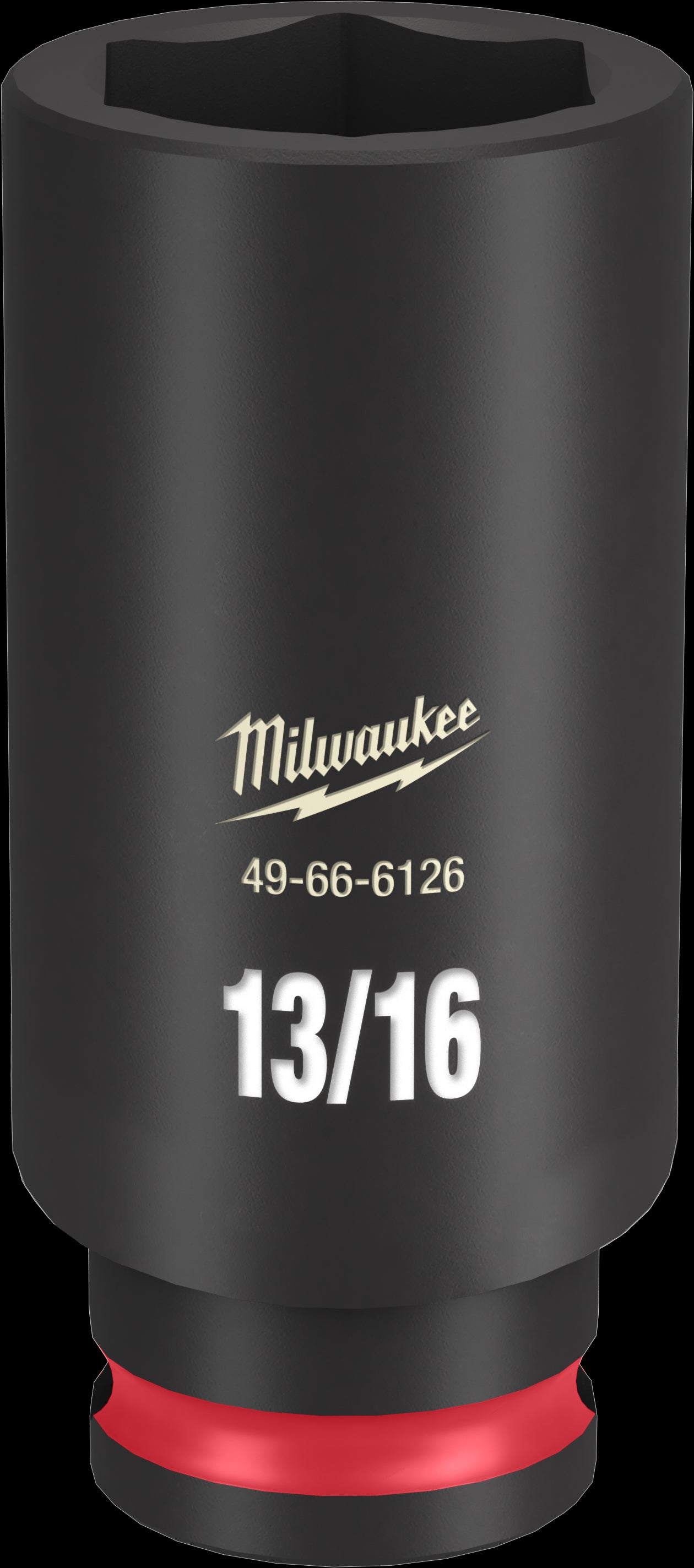 Milwaukee SHOCKWAVE Impact Duty Series 49-66-6126 Deep Impact Socket, 13/16 in Socket, 3/8 in Drive, Square Drive