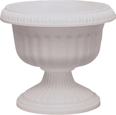 Southern Patio UR1810WH Urn Planter, 17.63 in W, 17.63 in D, Plastic, White