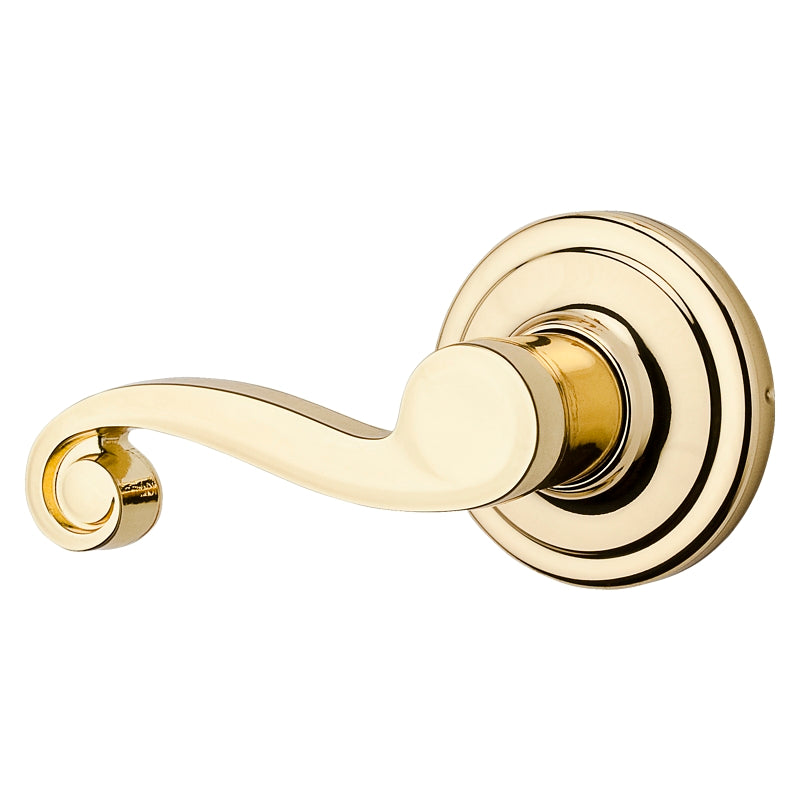Kwikset Signature Series 788LL 3 LH CP Half Dummy Door Lever, Polished Brass, Zinc, Residential, Left Hand, 2 Grade