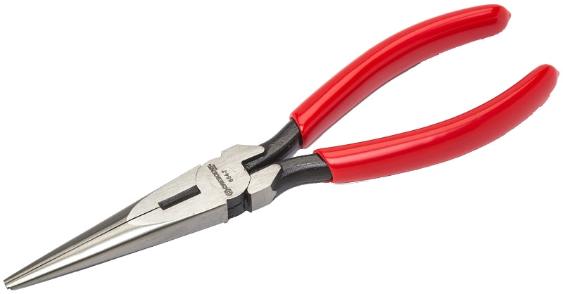 Crescent 6547CVNN Long Chain Nose Plier, 7-1/2 in OAL, 14 AWG Cutting Capacity, Red Handle, Non-Slip Cushion Grip Handle