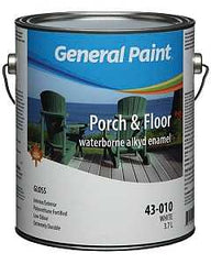 General Paint Porch & Floor 43-010-16 Porch and Floor Enamel Paint, Gloss, White, 1 gal