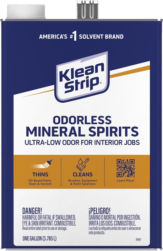 Klean Strip GKSP94006 Mineral Spirit Thinner, Liquid, Solvent, Light Yellow, 1 gal, Can