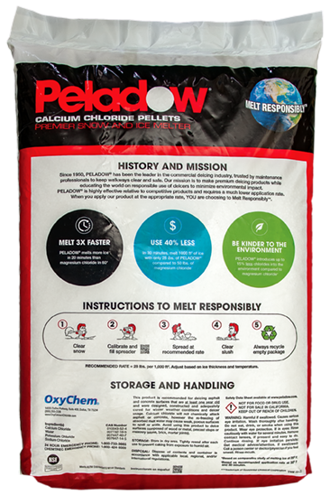 Peladow Calcium Chloride Pellets 50 lb. Bag