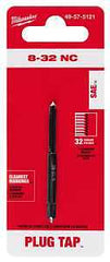 Milwaukee 49-57-5121 Straight Flute Plug Tap, #8-32 Thread, Coarse Thread, HCS