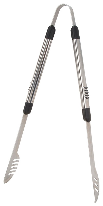 Omaha BBQ-8112443C Premium BBQ Tongs, 1.9 mm Gauge, Stainless Steel Blade, Stainless Steel, Aluminum Handle