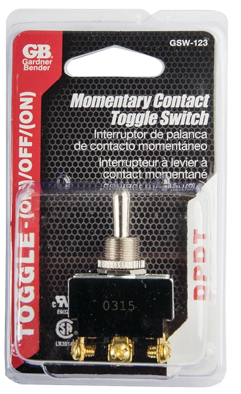GB GSW-123 Toggle Switch, 125/250 V, DPDT, Screw Terminal