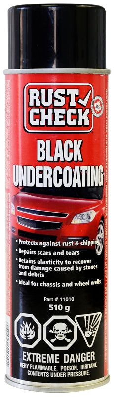 Rust Check 11010 Undercoating Spray Paint, Black, 510 g, Can