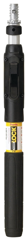 Purdy 140855612 Extension Pole, 1-5/16 in Dia, 1 to 2 ft L, Aluminum/Fiberglass, Rubber Handle