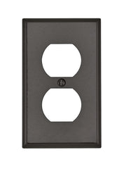 Leviton 85003 Receptacle Wallplate, 4-1/2 in L, 2-3/4 in W, 1 -Gang, Thermoset Plastic, Brown, Smooth