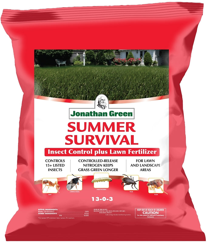 Jonathan Green 12011 Insect Control and Fertilizer, 15 lb Bag, Granular, 13-0-3 N-P-K Ratio