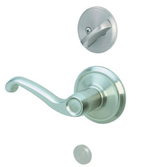 Schlage F59FLA619LH Handleset Trim, Grade 1 Grade, Mechanical Lock, Metal, Satin Nickel, Lever Handle, Residential