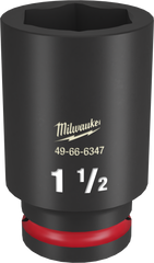 Milwaukee SHOCKWAVE Impact Duty Series 49-66-6347 Deep Impact Socket, 1-1/2 in Socket, 3/4 in Drive, Square Drive