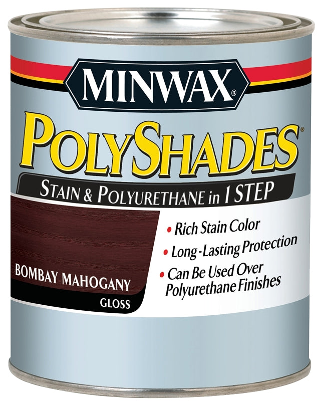 Minwax PolyShades 214974444 Stain and Polyurethane, Gloss, Liquid, Espresso, 0.5 pt