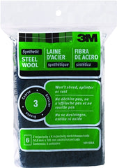 3M 10115NA Wool Pad, 2 in L, 4 in W, 3 Grit, Coarse