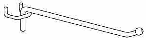 Trion LB2-100 All Wire Prong Hook, 0.148 in Dia x 2-3/4 in L x 2 in H