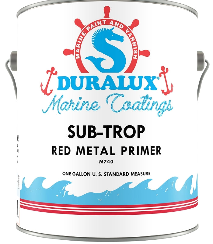 Duralux M740-1 Marine Primer, Flat/Matte, Red, 1 gal