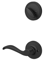 Schlage J Series JH59 SEV 622 RH Combination Lockset, Mechanical Lock, Lever Handle, Wave Design, Matte Black, Yes