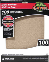Gator 4441-012 Sanding Sheet, 9 in L, 11 in W, 100 Grit, Medium, Aluminum Oxide Abrasive