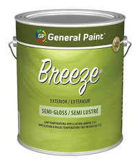 General Paint Breeze 71-054-16 Exterior Paint, Semi-Gloss, Clear Base, 1 gal