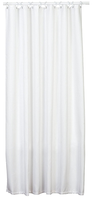 Zenna Home H21WW04 Shower Curtain, 72 in L, 70 in W, Polyester, White