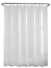 Zenna Home LPRMWWL Shower Curtain Liner, 72 in L, 70 in W, PEVA, White