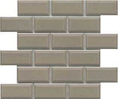 Emser Tile Reward Series F27REWATA1112MBV Porcelain Mosaic Tile, 12 in L Tile, 11 in W Tile, Pressed Edge, Bevel Pattern