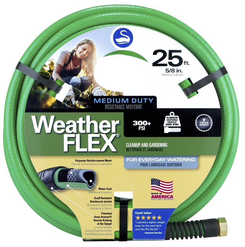Swan SNWF58025 Garden Hose, 25 ft L, Green