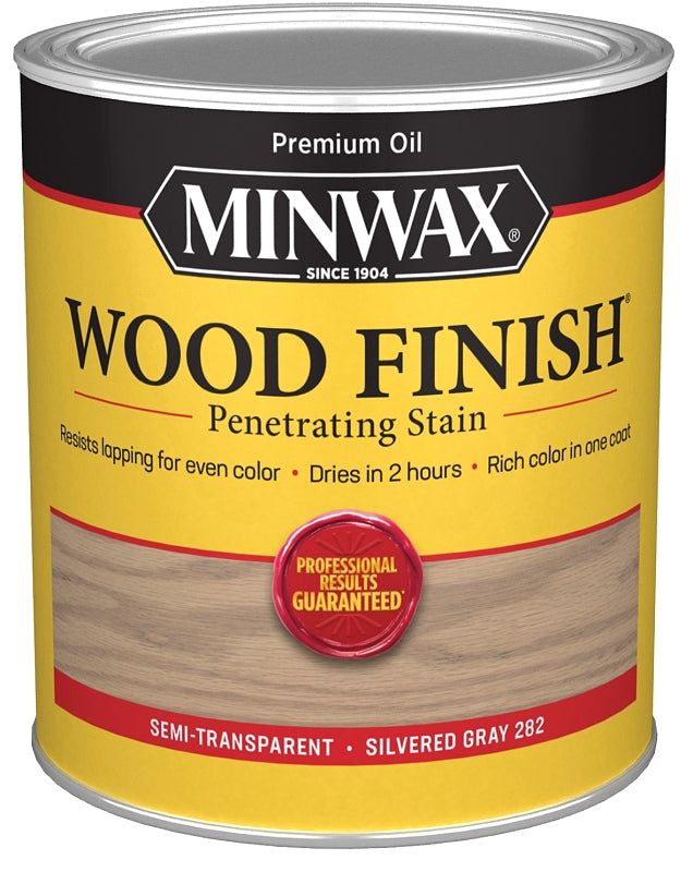 Minwax 701024444 Interior Wood Stain, Silvered Gray, Liquid, 1 qt