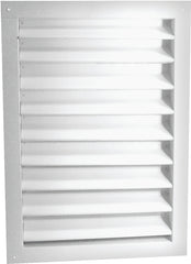Master Flow DA1218W Dual Louver, 20-1/2 in L, 14-1/2 in W, Aluminum, White