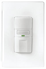 Eaton Wiring Devices VS310U-W-K Motion Sensor Switch with Nightlight and LED, 8.3 A, 120 V, 1 -Pole, Motion Sensor