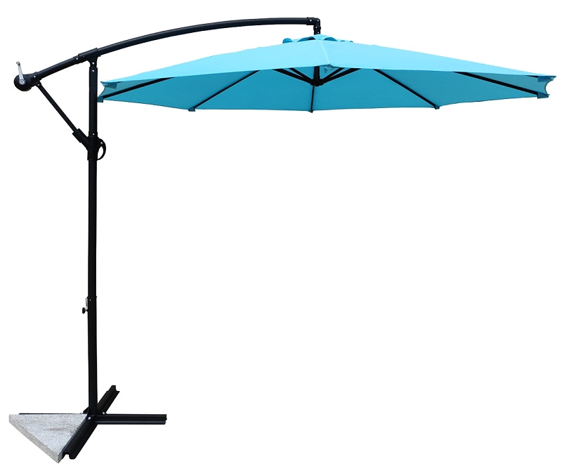 Seasonal Trends UMSC10BKOBD-67 Umbrella and Stand, 98.4 in OAH, 10 ft W Canopy, 10 ft L Canopy, Round Canopy